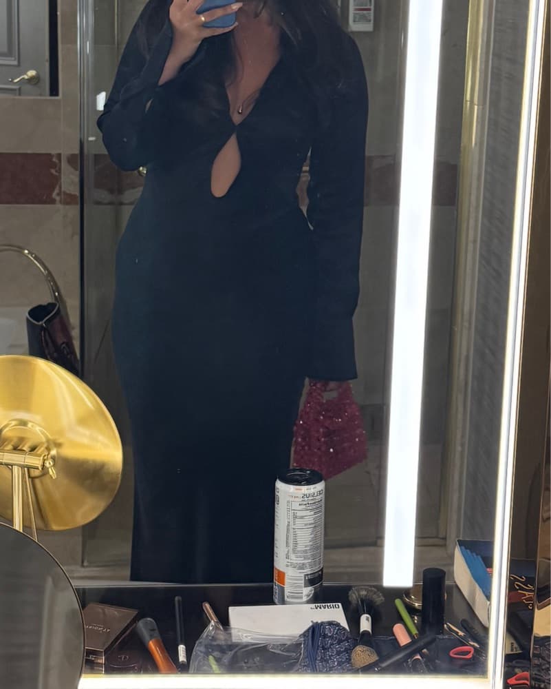 Sultry Black Maxi Dress- LPA - Image 4