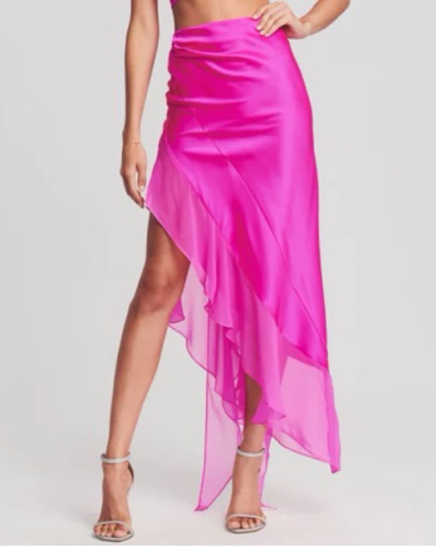 Retrofete Pink Silk Skirt - Image 1