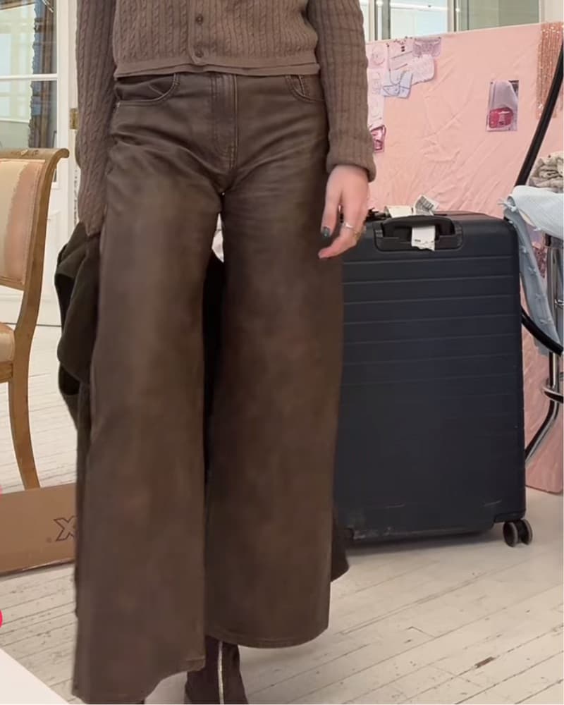 We The Free Brown Leather Pant - Image 2