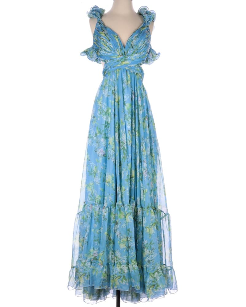 Mac Duggal floral ruffle dress - Image 5