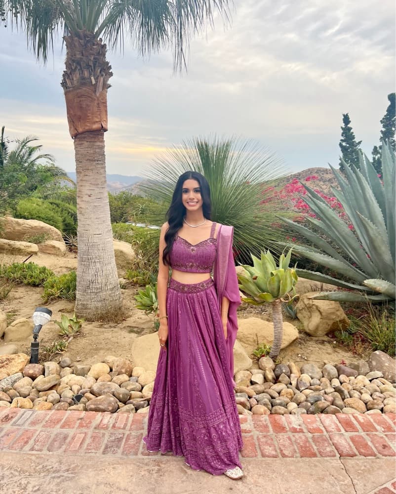 Purple Two Piece Lengha - Image 1