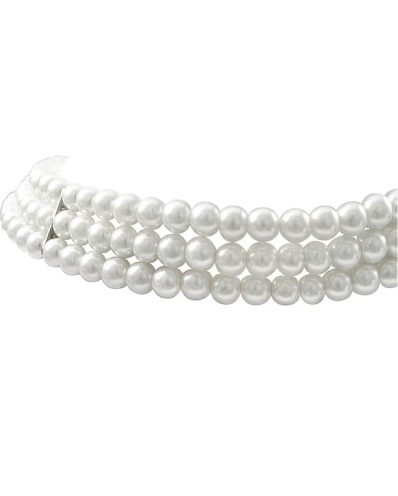 Costume Three-Strand Pearl Choker - Image 2