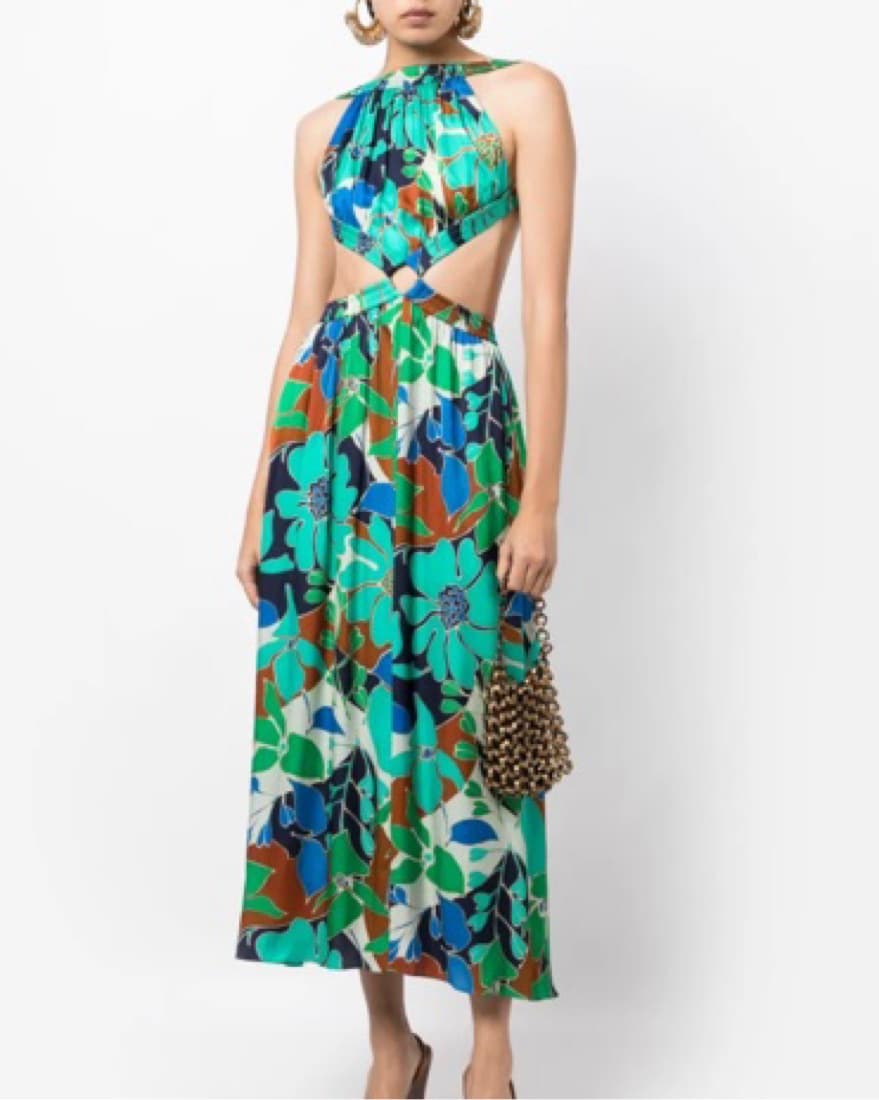 Cult Gaia Theia Floral Print Dress XS - Image 2