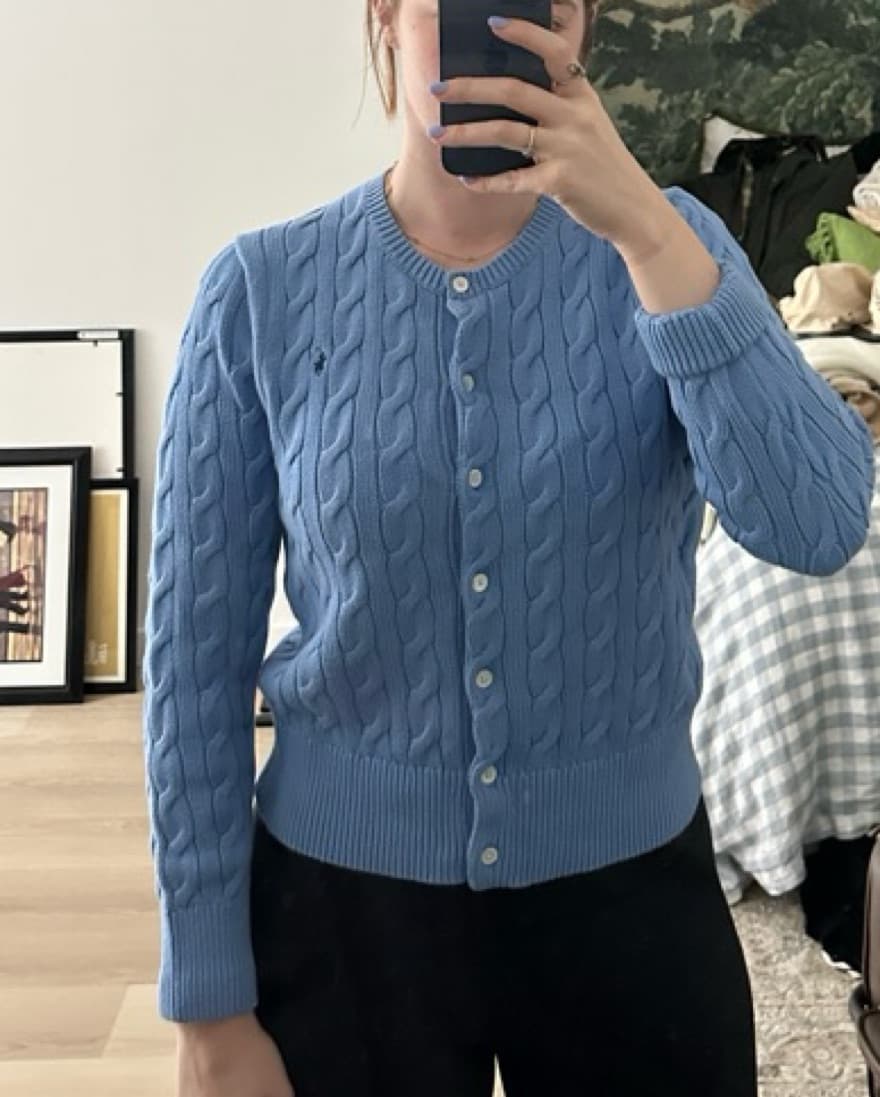 Ralph Lauren Cozy Cable Knit Cardigan - Image 3