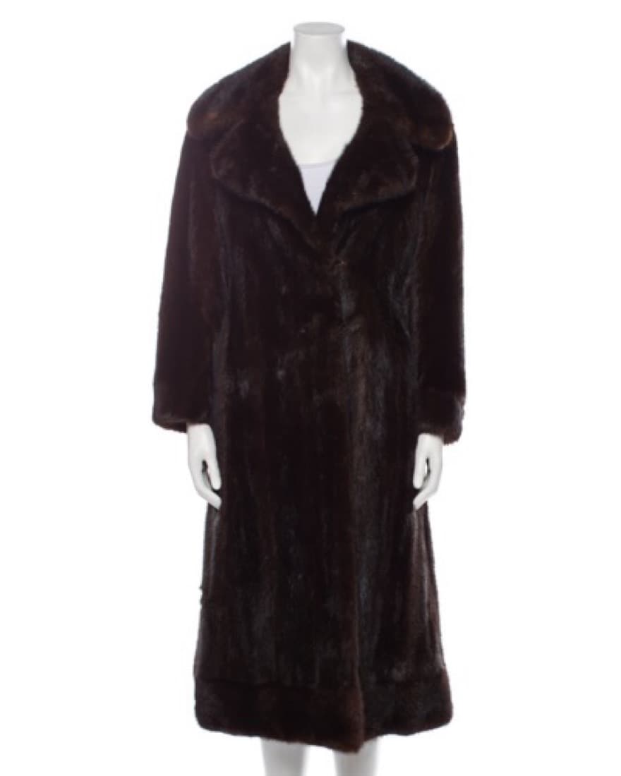 Mink Coat Dark Brown  - Image 1