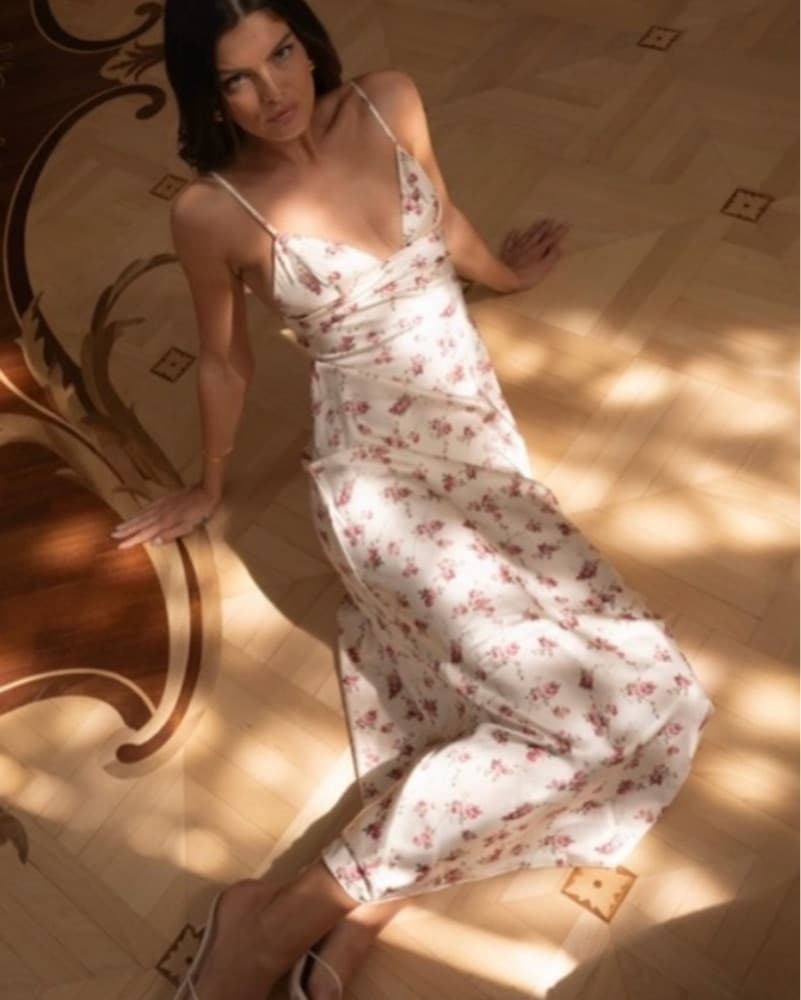 Romantic Floral Maxi Dress - Image 1