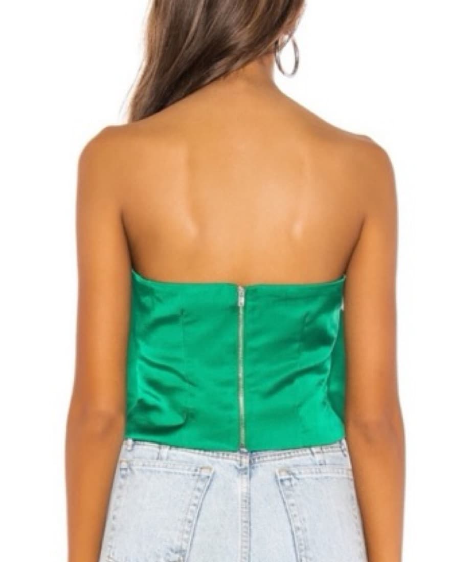 Revolve Strapless Satin Top  - Image 3