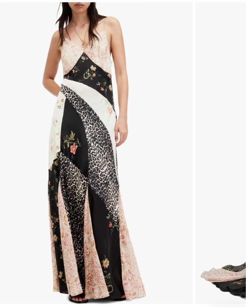 Vibrant Floral Leopard Print Maxi Dress - Image 1