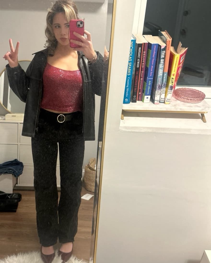  Vintage Red Sequin Cami - Image 2