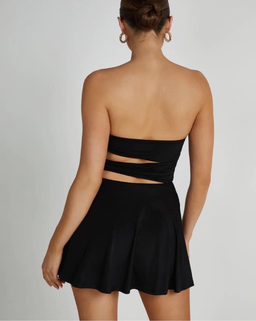 Strapless Rose Mini Dress - Image 2