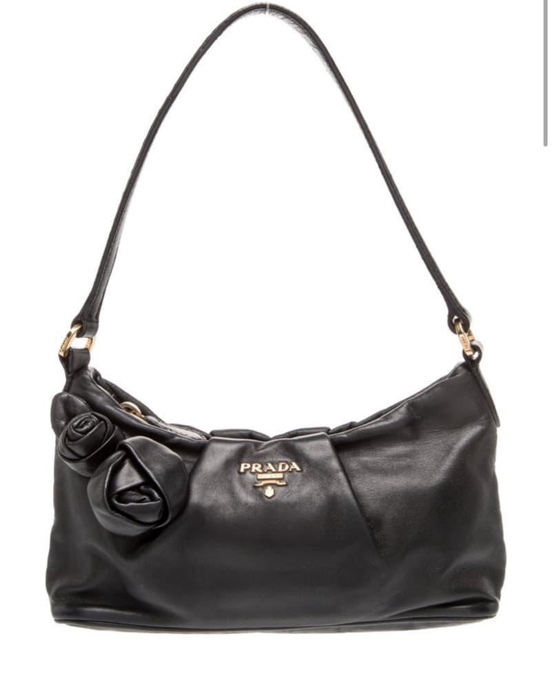Prada Vintage Leather Shoulder Bag - Image 3