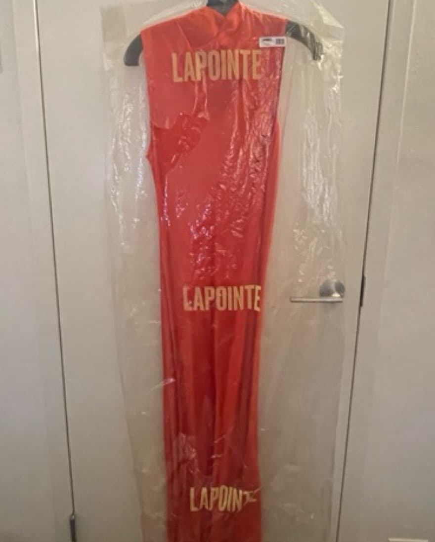LAPOINTE RED DRAPE NECK SLEEVELESS DRESS - Image 3