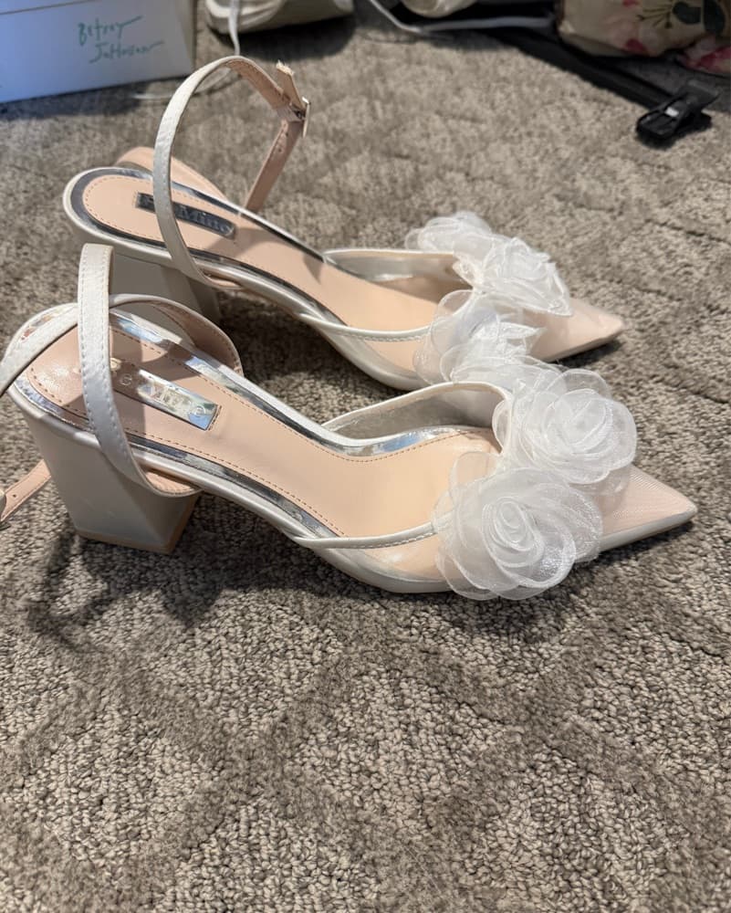 ASOS White Floral Heels - Image 3