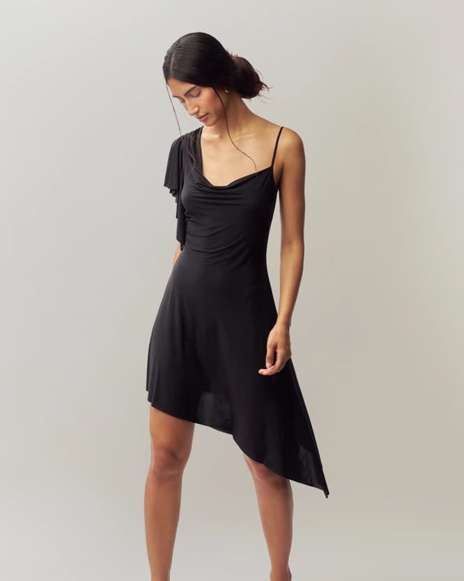 Guizio Black Palma Midi Dress - Image 1