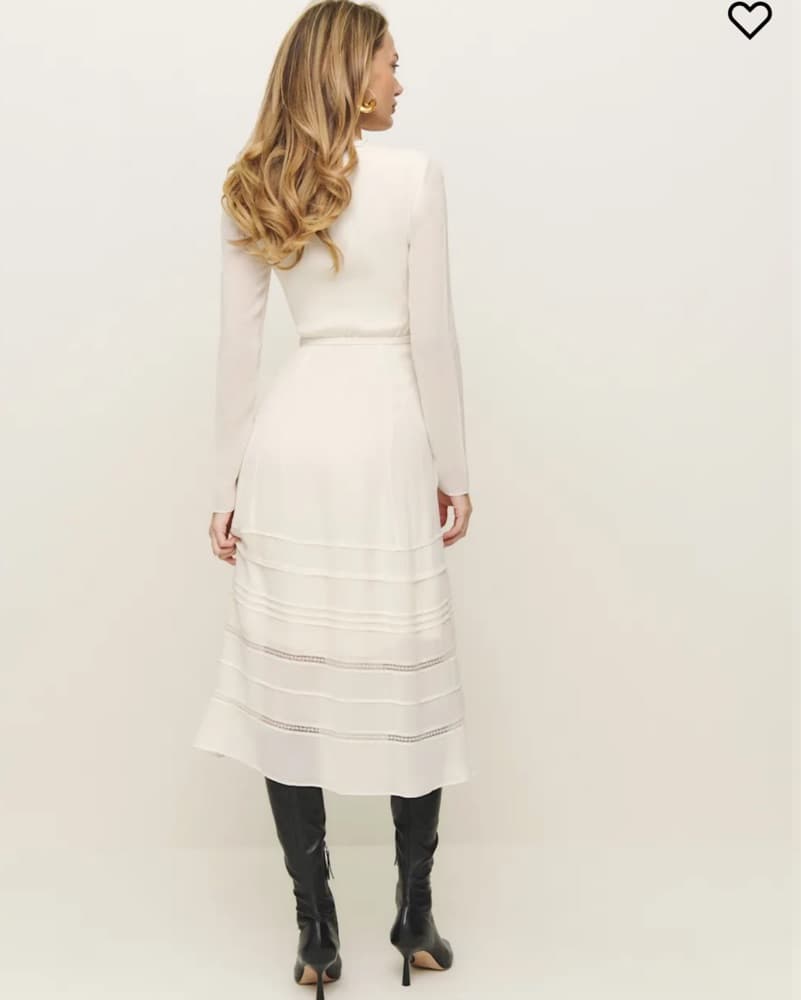 Reformation Kristen Dress In Ivory - Image 3
