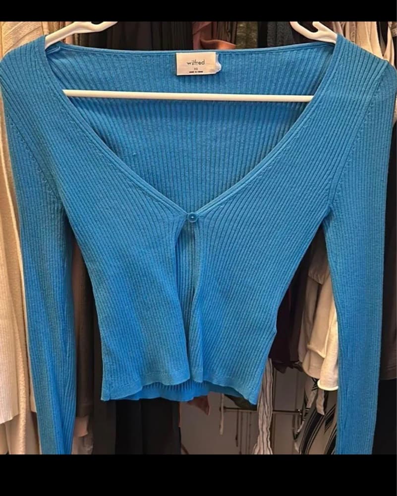 Aritzia Blue Cardigan - Image 1