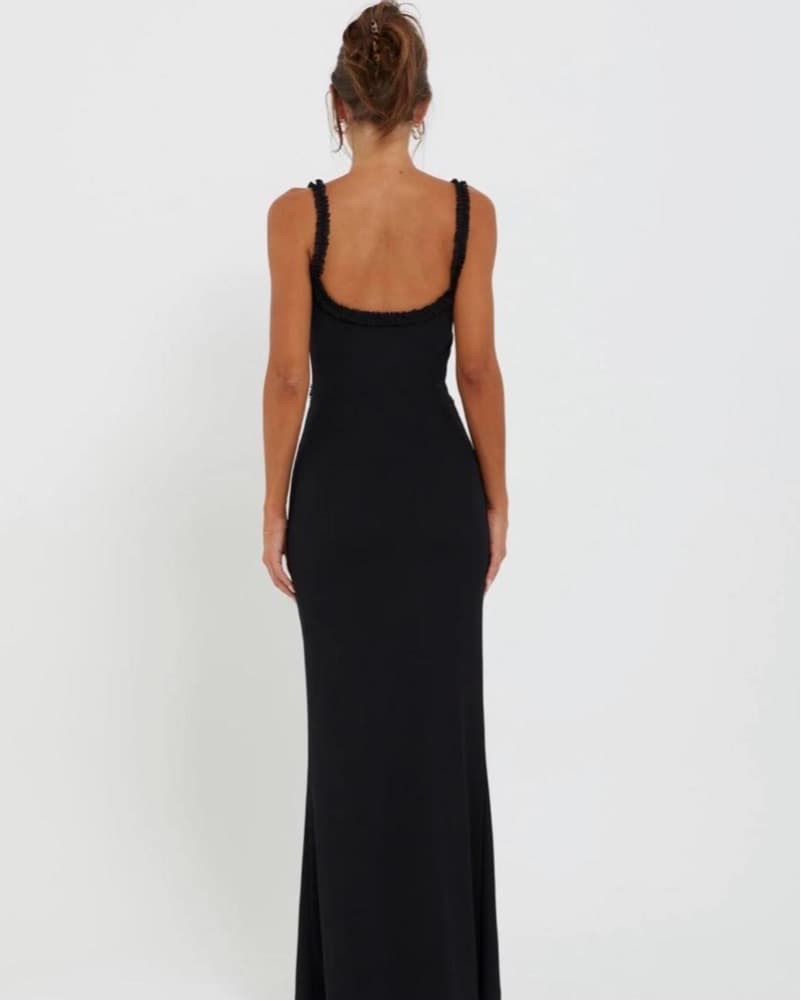 RAYLA DRESS -Sleek and Sultry Black Gown - Image 3