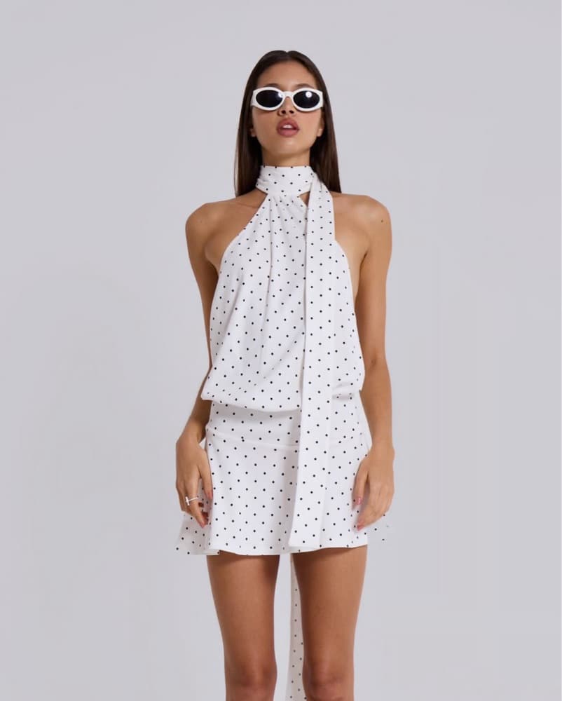 Jaded London Enya Mini Dress - Polka Dot - Image 1