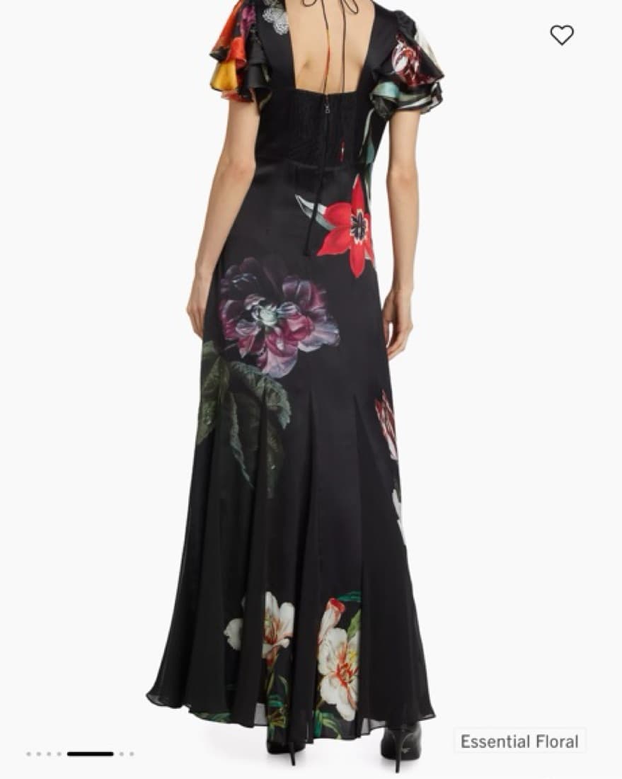 Alice & Olivia Short Sleeve Floral Dress - Image 2