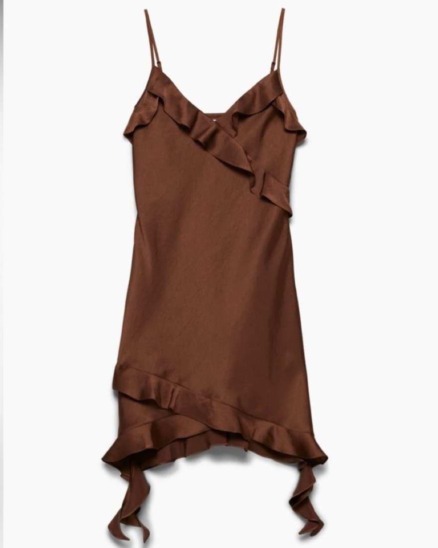 Aritzia Wilfred Botanical Satin Dress - Image 1