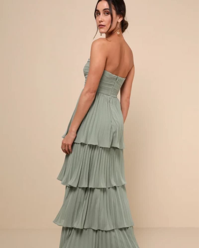 Elegant Pleated Maxi Dress - Image 2