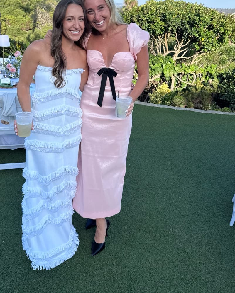 Kika Vargas Pink Pastel Midi Dress - Image 1