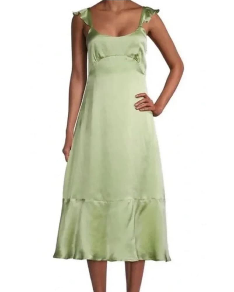 Roller Rabbit Sage Silk Dress - Image 4