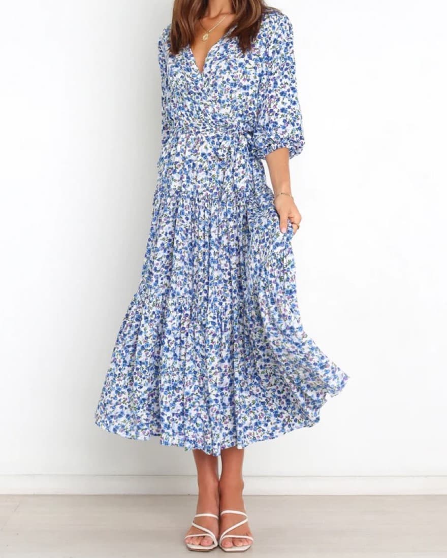 Petal And Pup Floral Midi Dress - Image 1