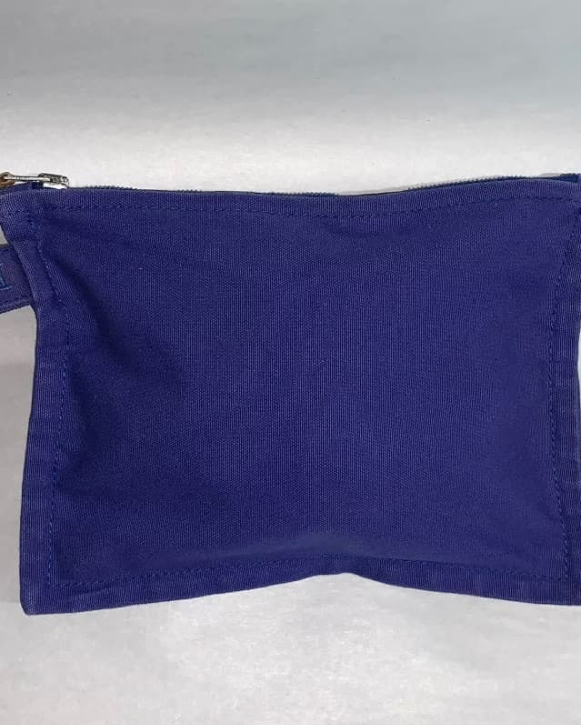 HERMÈS blue cotton CLUTCH - Image 5