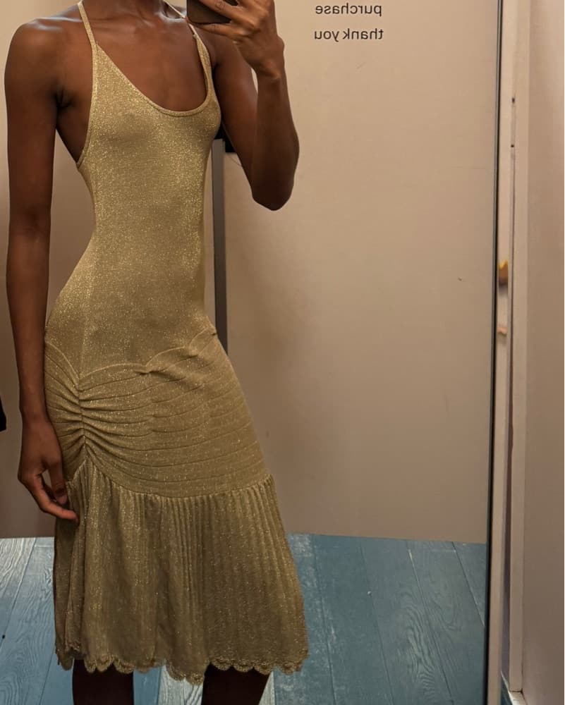 Vintage Metallic Shimmer Dress  - Image 3