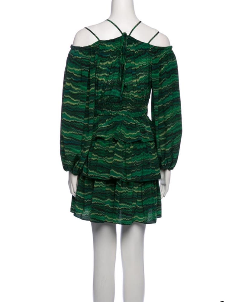 Ulla Johnson Green Ruffled Dress - Image 3
