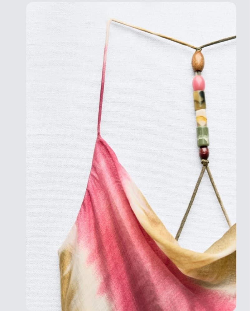 Pink & Green Beaded Dress - Image 5