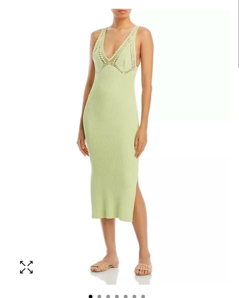 Chic Ribbed Knit Midi Dress - Image 1