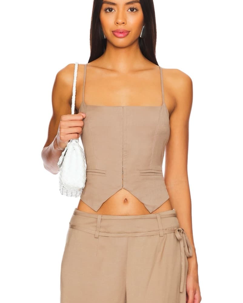 Tan Corset Two Piece Set - Image 1