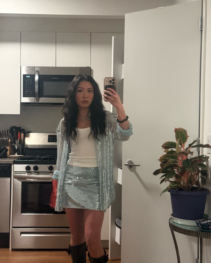 Oh Polly Turquoise Sequin 3-Piece Set - Image 3