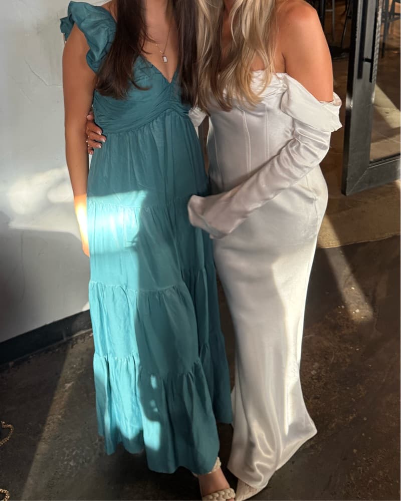 Chelsea28 Teal Ruffle Maxi Dress - Image 2