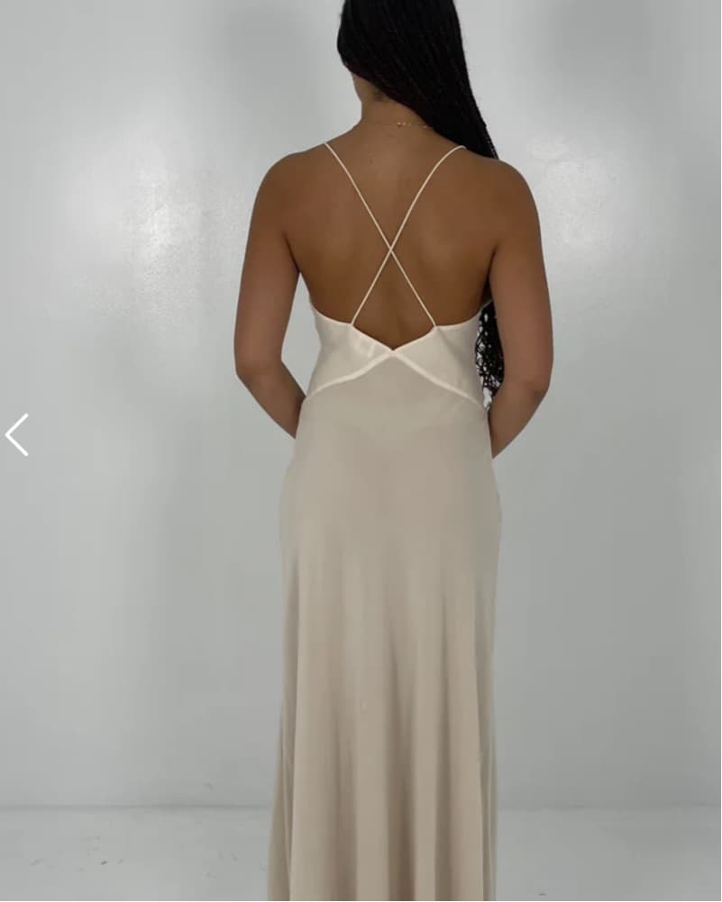 Helsa White Slip Dress W Black Rose - Image 3