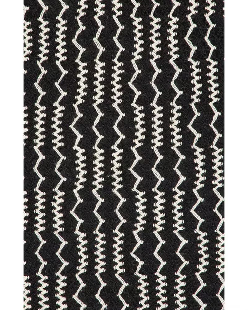 Pattern Midi Dress in Black & Cream - Image 4