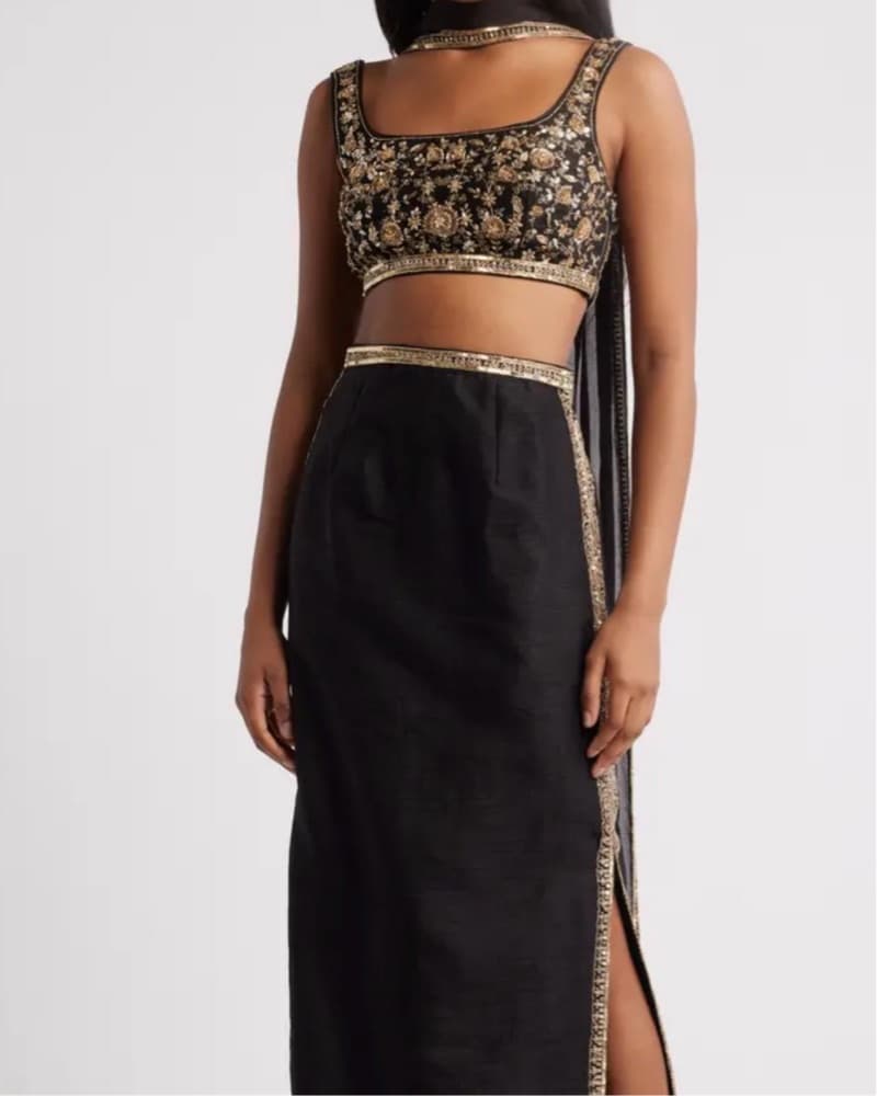 Ravi Beaded Lehenga Choli with Dupatta - Image 2