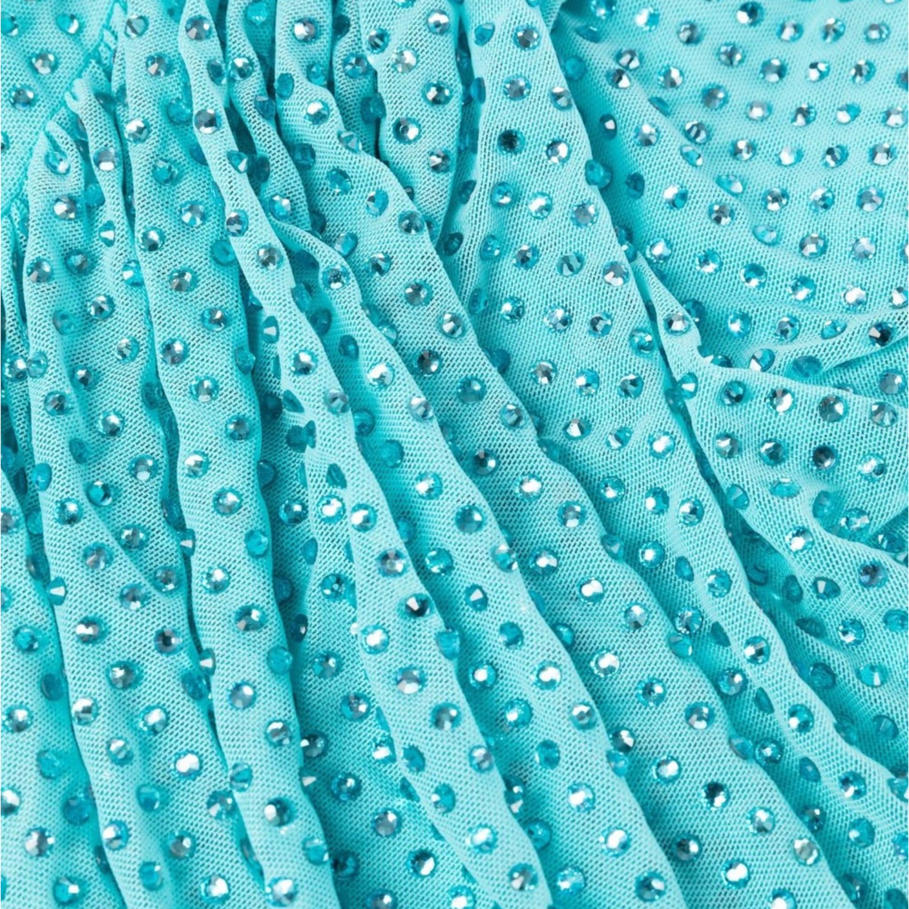 Self Portrait Crystal Blue Mini Dress  - Image 4