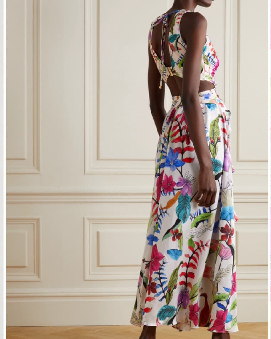 PatBO Zamia Cutout Ruffled Floral-print  - Image 3
