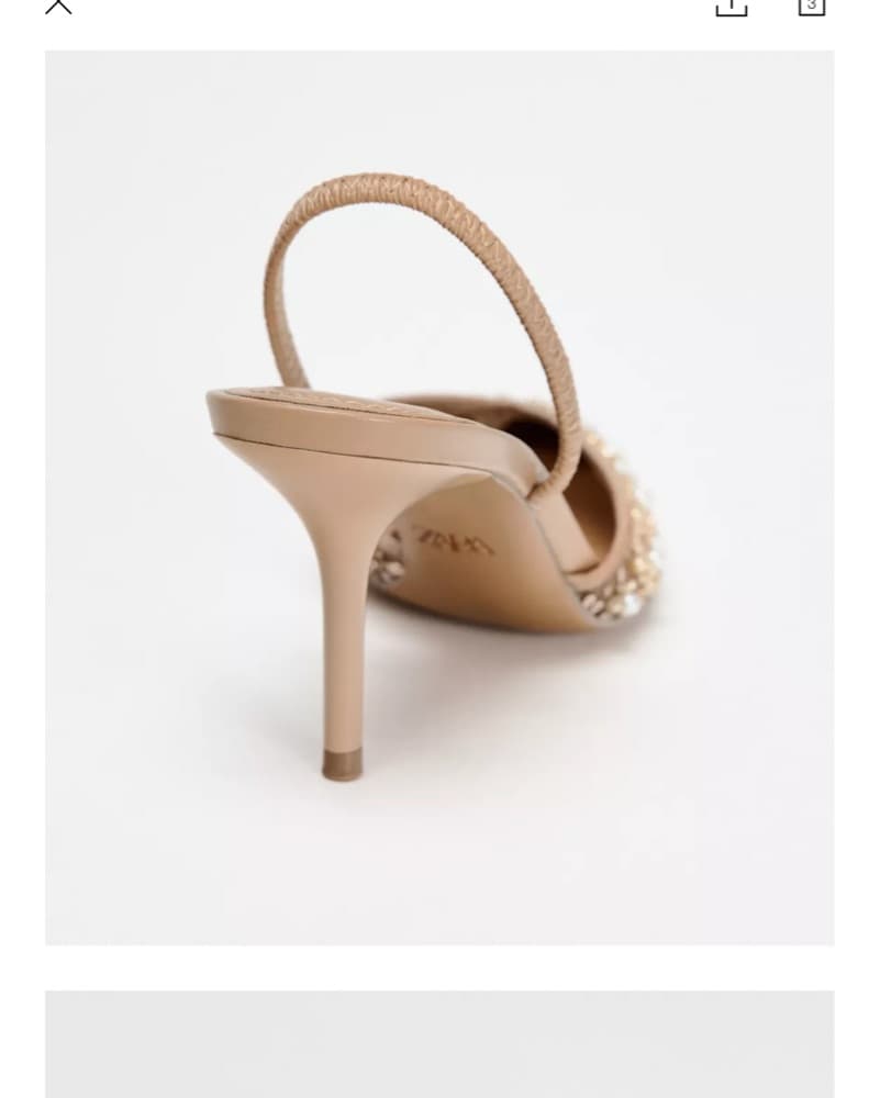 Beaded Pointed Toe Slingbacks  - Image 4