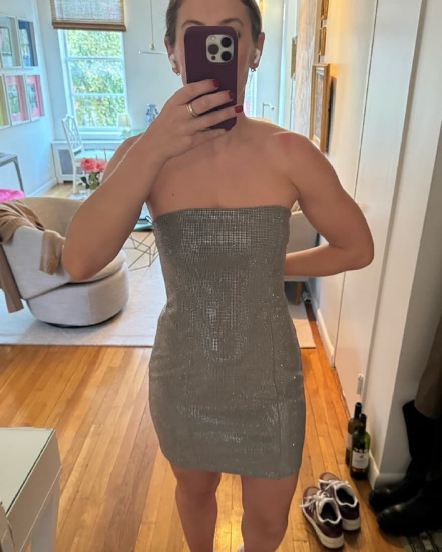 Zara Sequin Strapless Mini - Image 2