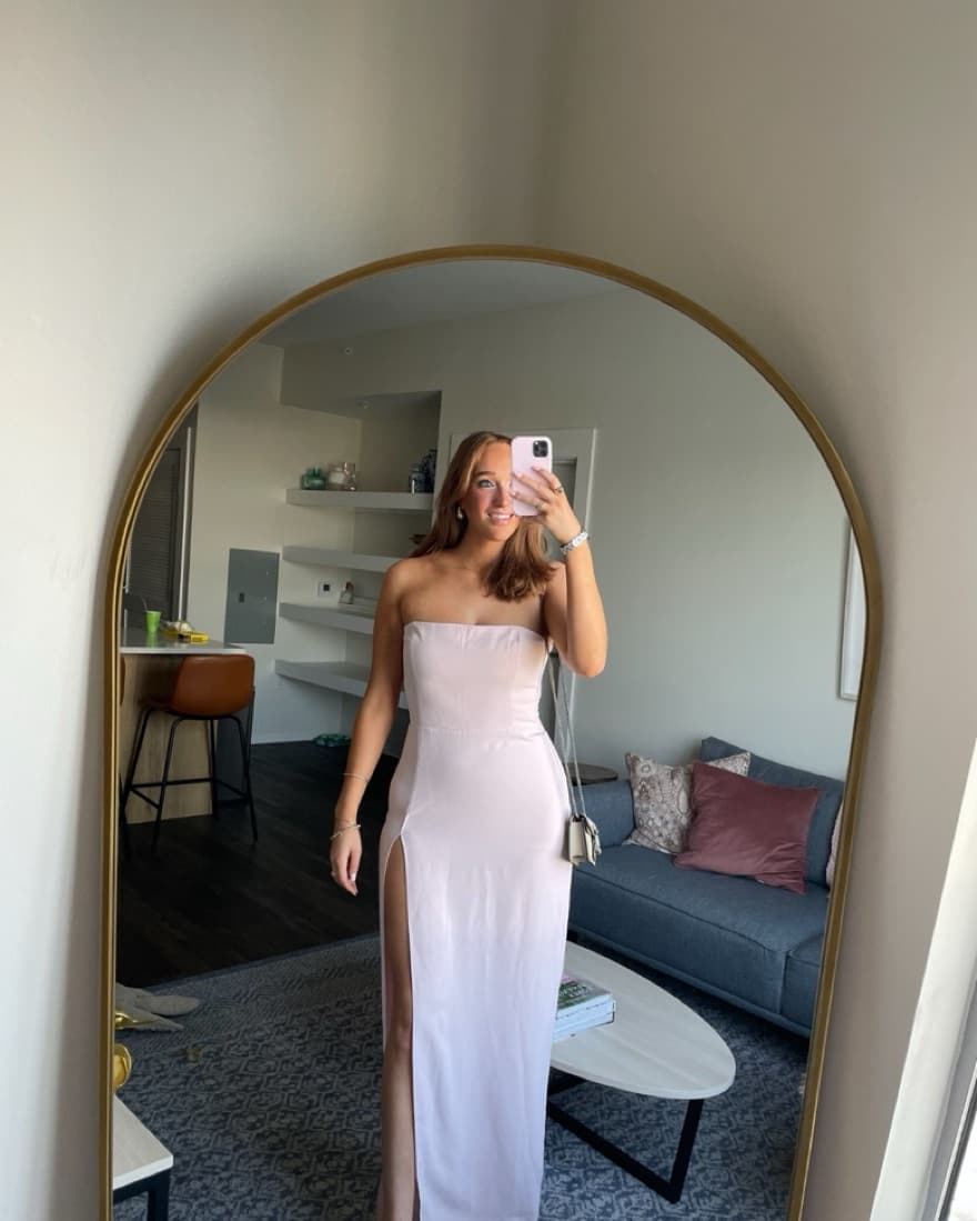 Revolve Mandy Gown in Blush - Image 2