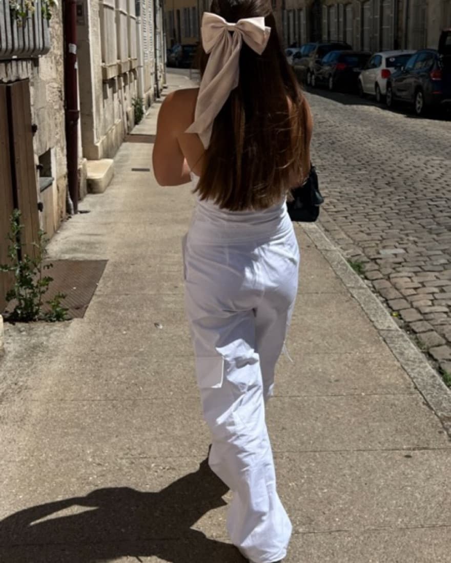Zara White Jumpsuit Cargo - Image 3