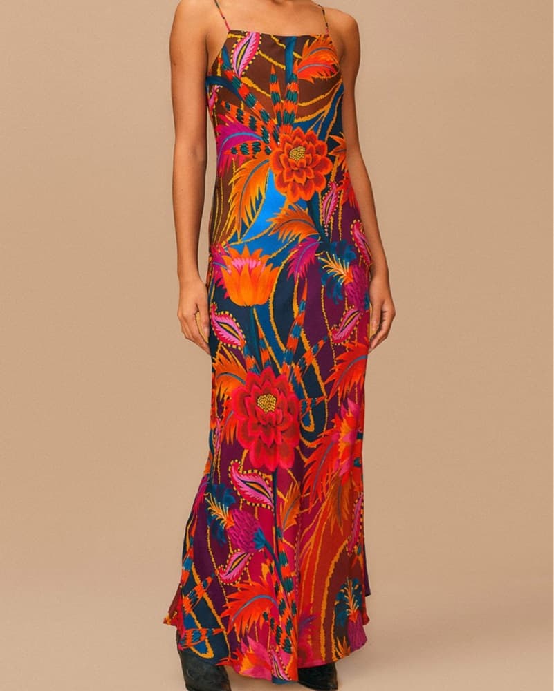 Farm Rio Floral Maxi Dress - Image 1