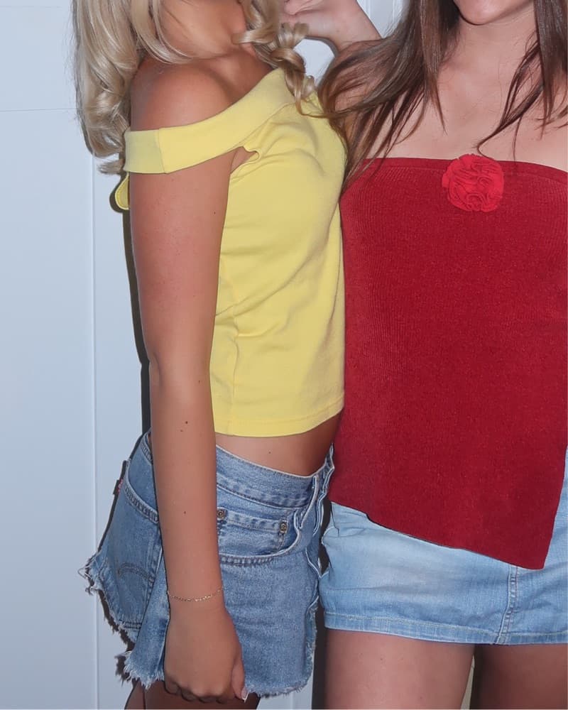 Yellow Off-The-Shoulder Top - Image 1