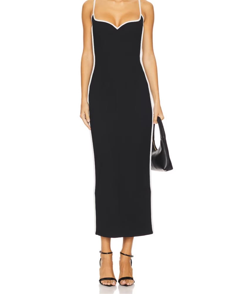 Paris Georgia Black Heart Midi Dress S - Image 1