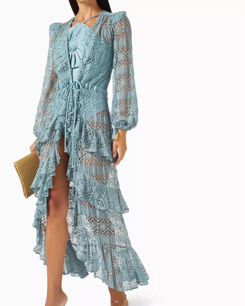 PatBo Seashell Lycra Rose Coverup Dress - Image 1