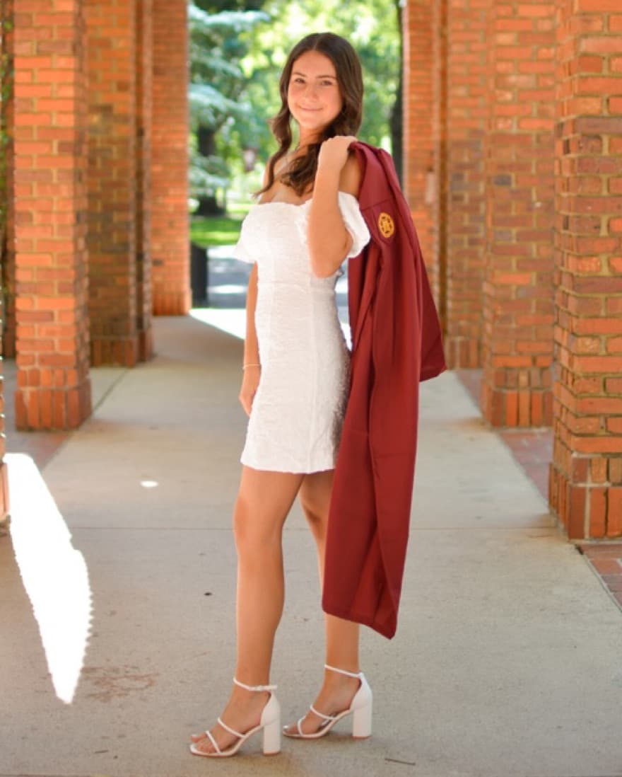 White Graduation Dress - Image 3